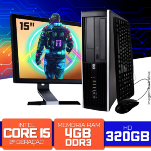 Computador Completo - Intel Core i5, 4GB, HD 320GB, Monitor 15" Polegadas
