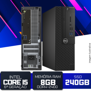 Computador Dell Optiplex 3050/5050/7050 SFF - Intel Core i5-6a. 8GB DDR4 SSD 240GB
