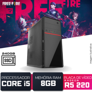 Computador Gamer Básico - I5-2400 3.1GHz, 8GB DDR3, SSD 240GB, AMD R5 220 2GB