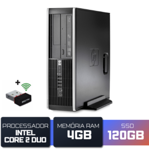 Computador HP Compaq 4000 - Core 2 Duo 4GB SSD 120GB + WIFI