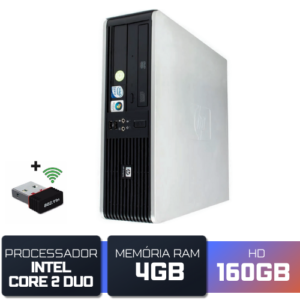 Computador HP Compaq DC5700 - Core 2 Duo 4GB HD 160GB + WIFI