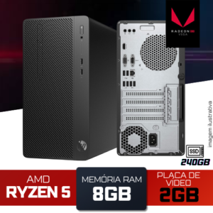 Computador HP PRO AMD Ryzen 5, 8GB DDR4, SSD 240GB, RX VEGA 11, WIN10 PRO