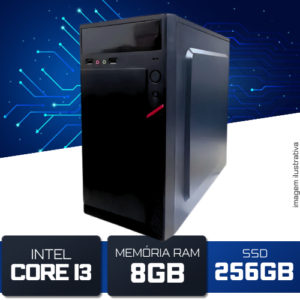 Computador Intel Core i3 8GB DDR3 SSD 256GB