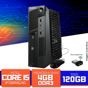 Computador Lenovo ThinkCentre  M91p I5-2a. Geração 4GB SSD 120GB + WIFI