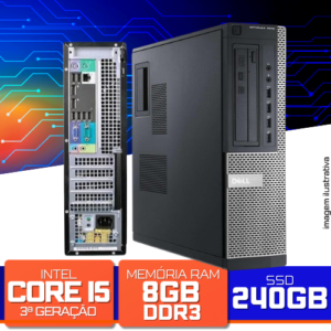 Desktop Dell Optiplex 7010 - Intel Core i5 8GB SSD 240GB + USB Wifi