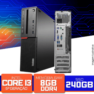 Desktop Lenovo ThinkCentre M700 - Intel Core i3-6100 3.70GHz, 8GB DDR4, SSD 240GB