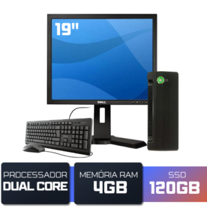 Kit - Dual Core 4GB SSD 120GB com Monitor 19" Polegadas