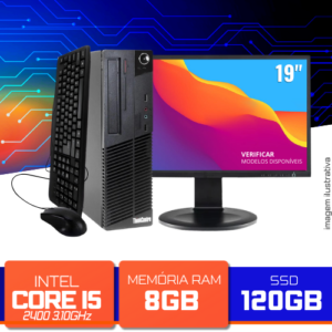 Kit Escritório - Desktop Intel Core i5, 8GB DDR3, SSD 120GB
