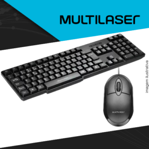 Kit Teclado e Mouse Multilaser com Fio