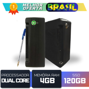 Mini PC Intel Dual Core 1.8GHz 4GB DDR3 SSD 120GB C/ HDMI