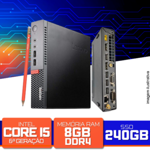 Mini PC Lenovo ThinkCentre M910q - Intel Core i5-6500t 3.10GHz, 8GB DDR4, SSD 240GB - Windows 11 PRO