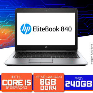 Notebook HP EliteBook 840 G3 - Intel Core i5-6a. 8GB DDR4 SSD 240GB