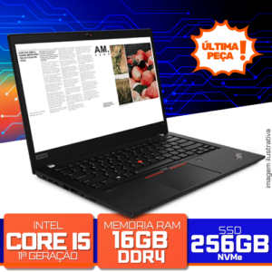 Notebook Lenovo ThinkPad T14 i5-1135G7 16GB SSD 256GB NVMe - Teclado sem botão TouchPad
