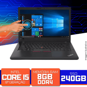 Notebook Lenovo ThinkPad T480 I5-8350u 8GB SSD 240GB TouchScreen