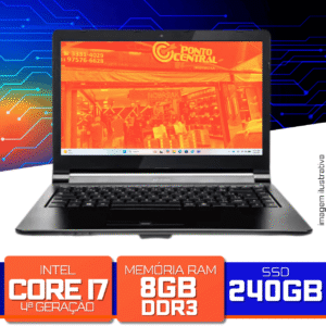 Notebook Positivo Master N250i i7-4600M 3.6MHz, 8GB DDR3, SSD 240GB, Windows 10 PRO OEM, Preto