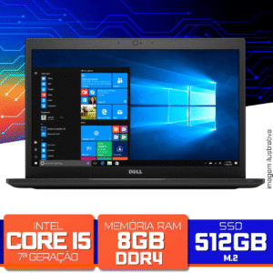 Ultrabook Dell Latitude 7480 I5-7a. 8GB DDR4 512GB M.2 WI-FI 5 Windows 10 Pro - Black