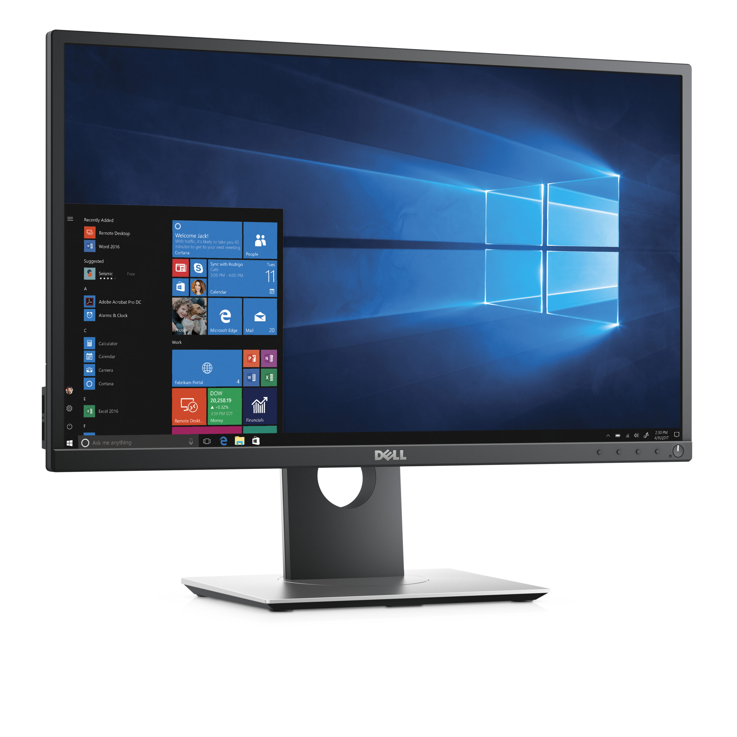 Dell P2417H – 24 polegadas – VGA / HDMI / DisplayPort / 4 USB / USB-B - vista 2