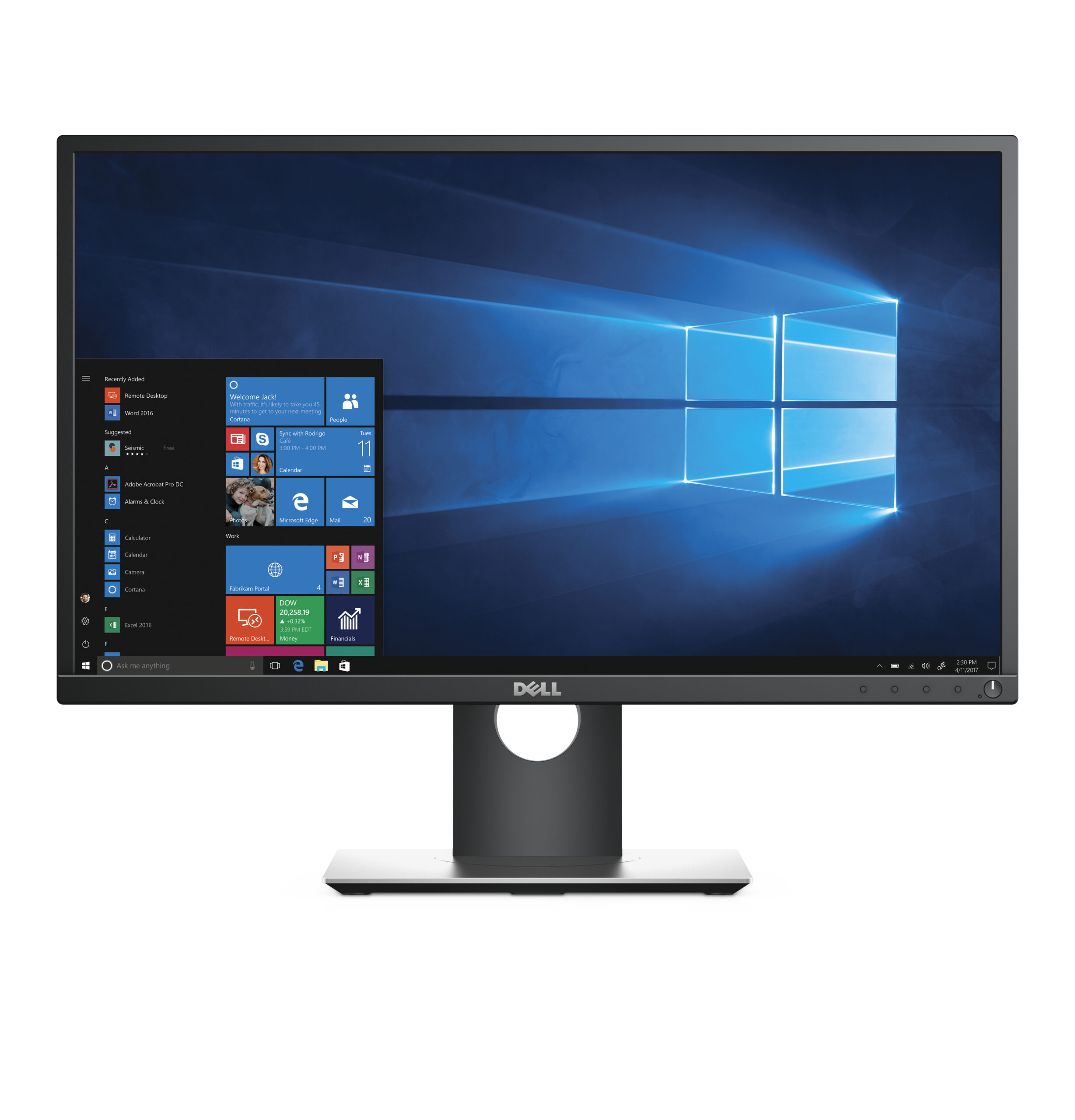 Dell P2417H – 24 polegadas – VGA / HDMI / DisplayPort / 4 USB / USB-B - vista 3