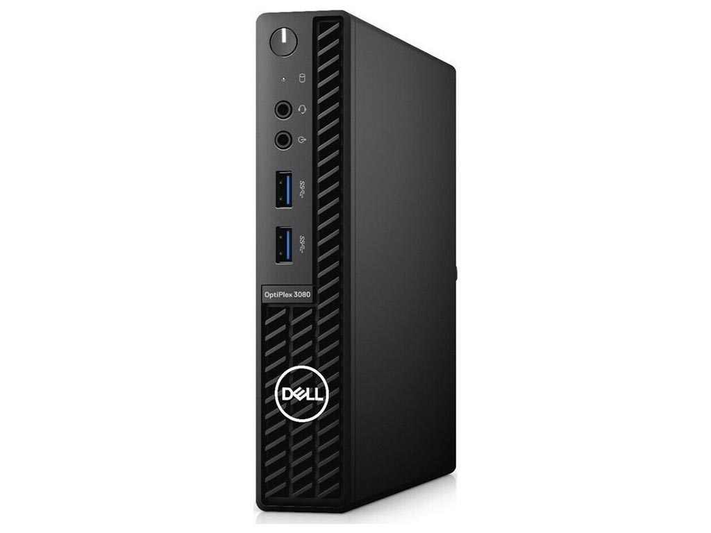 Mini CPU Dell OptiPlex 3080 – Intel Core i3 de 10ª geração, 8 GB, SSD NVMe 256 GB - vista frontal